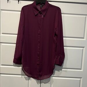 Windsor Deep Purple Button-Up Blouse